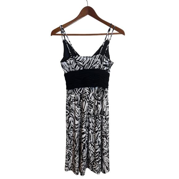 Vintage Y2K Evan-Picone Petite Animal Print Ruched Middle Knee Length Dress 6P - Picture 6 of 9